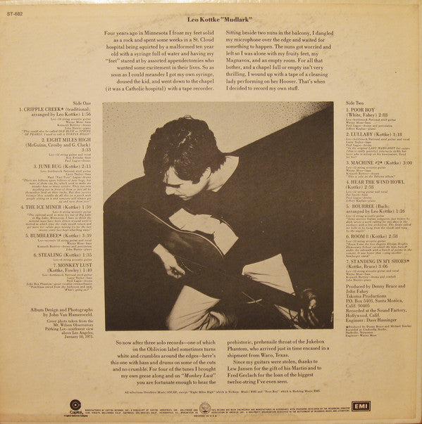 Leo Kottke : Mudlark (LP, Album, RP, Win)