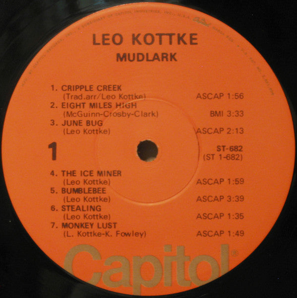 Leo Kottke : Mudlark (LP, Album, RP, Win)