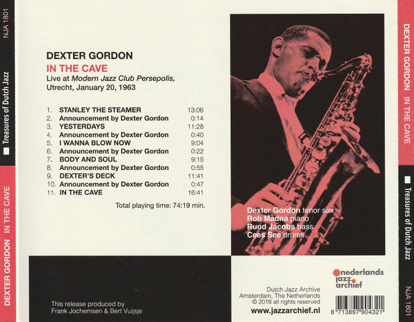 Dexter Gordon : In The Cave (Live at Persepolis Utrecht 1963) (CD, Album, Mono)