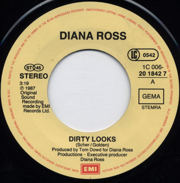 Diana Ross : Dirty Looks (7", Single)