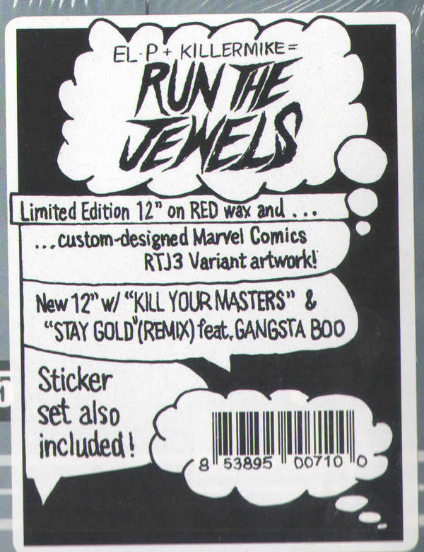 Run The Jewels : Stay Gold (12", S/Sided, Etch, Ltd, Red)