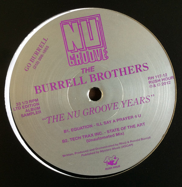 Burrell : The Nu Groove Years Sampler (12", Ltd, RP, Smplr)