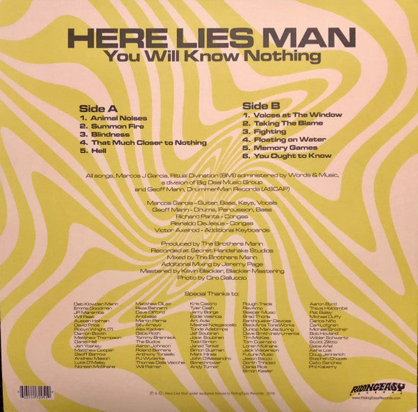 Here Lies Man : You Will Know Nothing (LP, Album, Ltd, Smo)