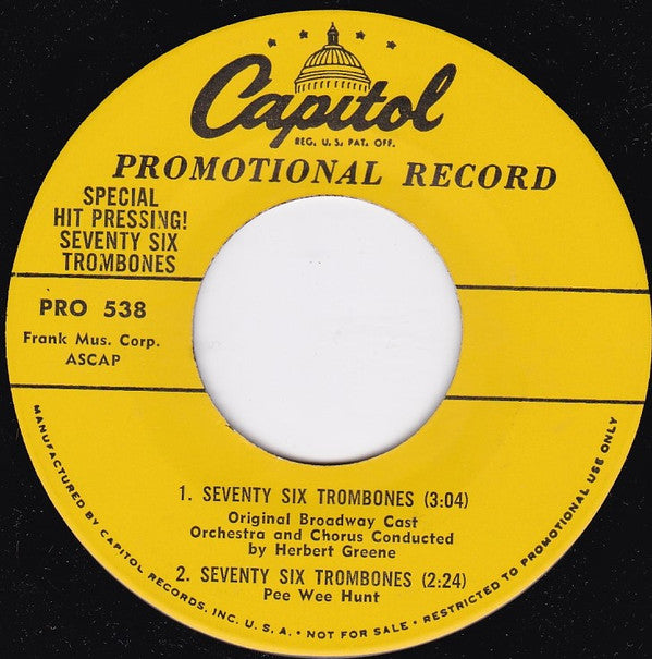 Various : Seventy Six Trombones (7", EP, Promo)