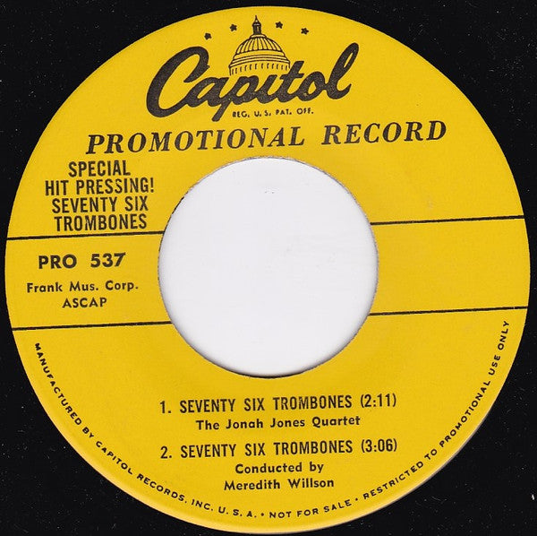 Various : Seventy Six Trombones (7", EP, Promo)