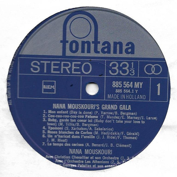 Nana Mouskouri : Nana Mouskouri's Grand Gala (LP, Comp, Gat)