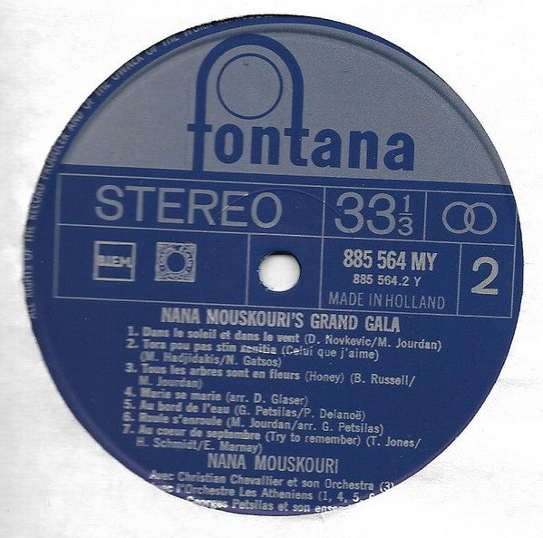Nana Mouskouri : Nana Mouskouri's Grand Gala (LP, Comp, Gat)