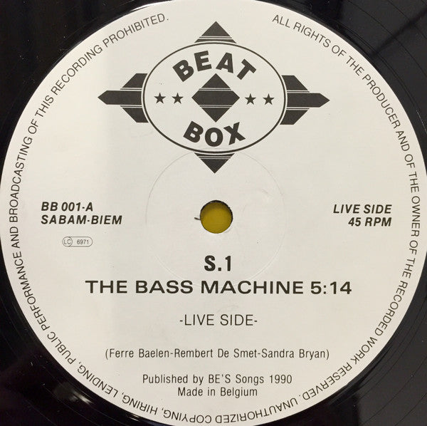 S.1 : The Bass Machine (12")