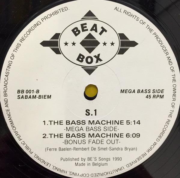 S.1 : The Bass Machine (12")