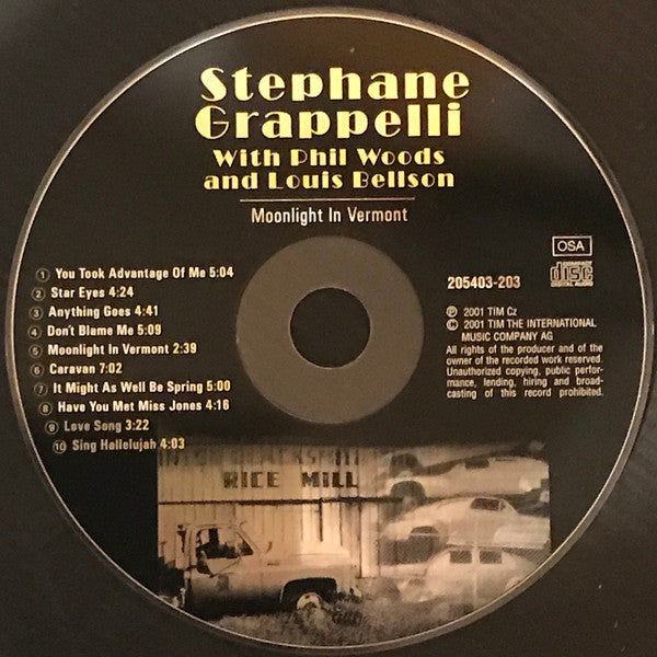 Stéphane Grappelli With Phil Woods And Louis Bellson : Moonlight In Vermont (CD, Album)