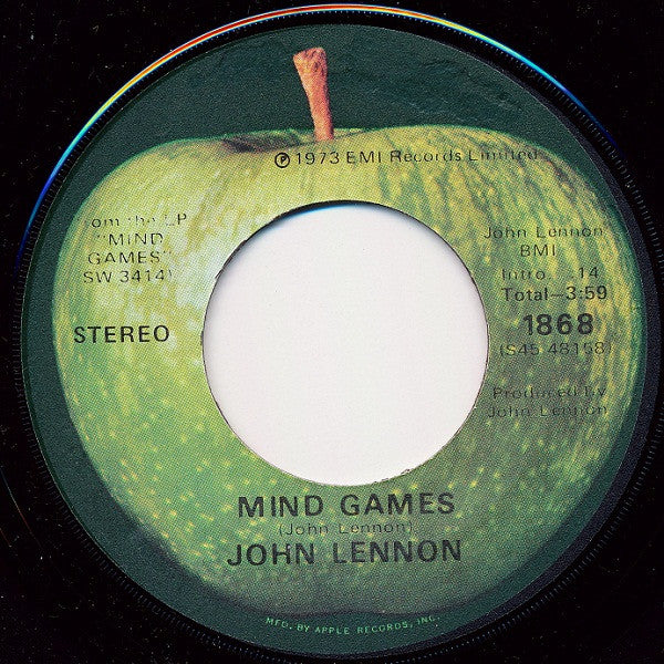 John Lennon : Mind Games (7", Single, Jac)