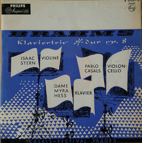 Johannes Brahms / Pablo Casals - Myra Hess - Isaac Stern : Klaviertrio H-Dur Op. 8 (LP, Mono)