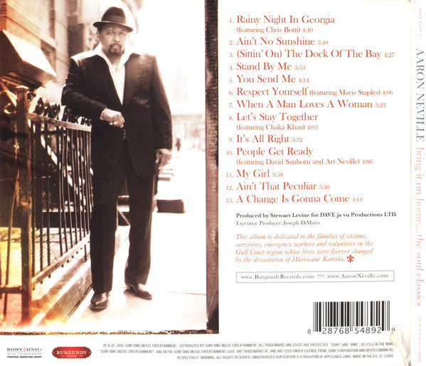 Aaron Neville : Bring It On Home...The Soul Classics (CD, Album)