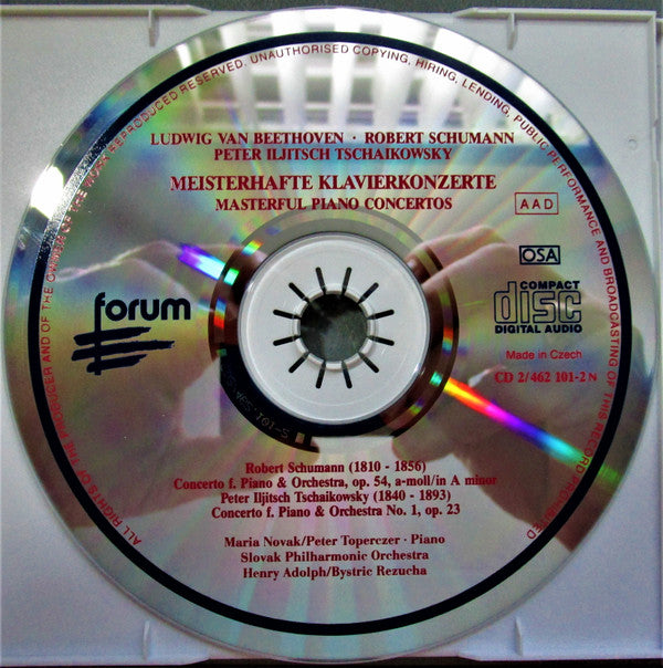 Ludwig van Beethoven • Robert Schumann • Pyotr Ilyich Tchaikovsky : Masterful Piano Concertos (2xCD, Comp)