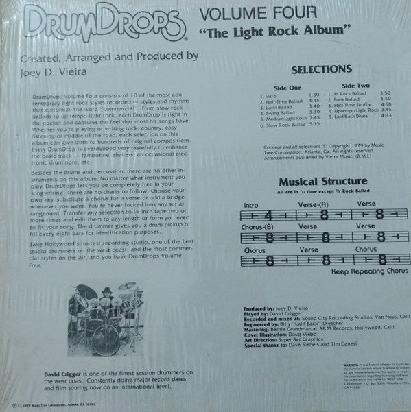 Joey D. Vieira : DrumDrops Volume Four ("The Light Rock Album") (LP, Album)