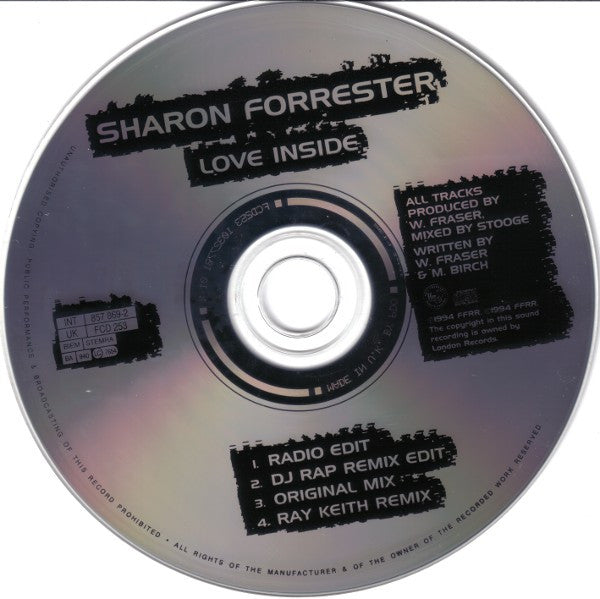 Sharon Forrester : Love Inside (CD, Single)