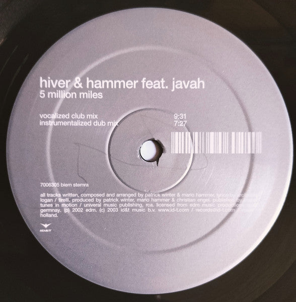 Hiver & Hammer feat. Javah : 5 Million Miles (12")