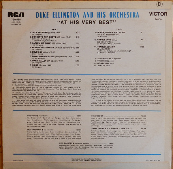 Duke Ellington And His Orchestra : At His Very Best (LP, Comp, Mono, Ora)