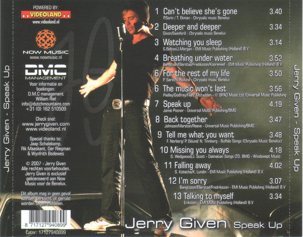 Jerry Given : Speak Up (CD, Album, Promo)