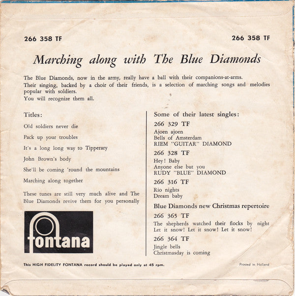 The Blue Diamonds : Marching Along The Blue Diamonds (7", EP)