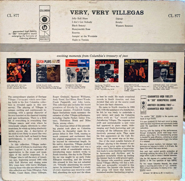 Enrique Villegas : Very, Very Villegas (LP, Album, Mono, Bri)