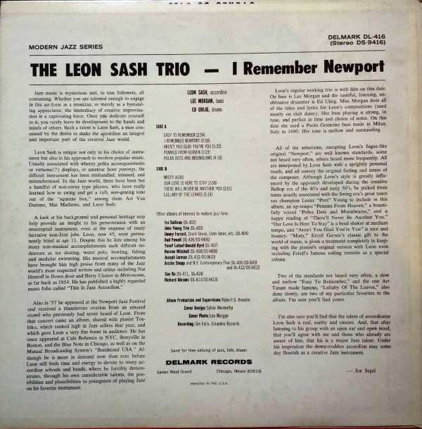 Leon Sash : I Remember Newport (LP, Album)