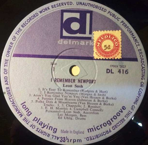 Leon Sash : I Remember Newport (LP, Album)