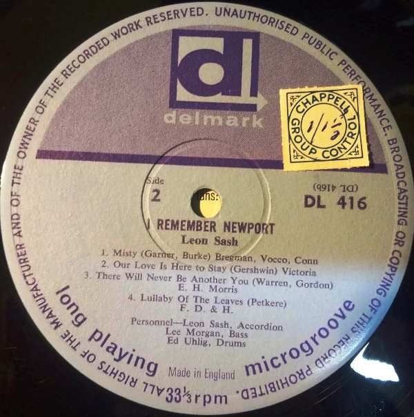 Leon Sash : I Remember Newport (LP, Album)