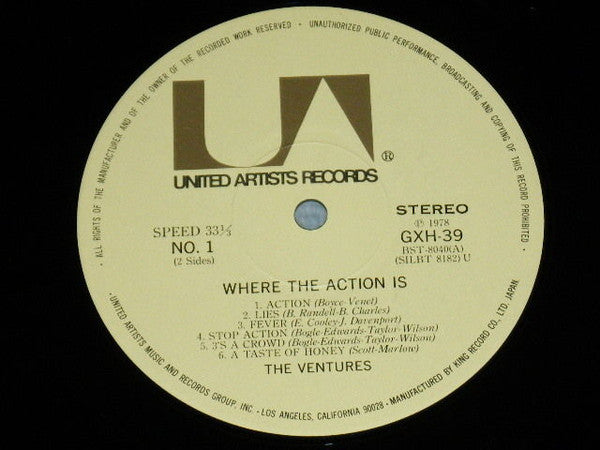 The Ventures : Where The Action Is (LP, Album, RE)