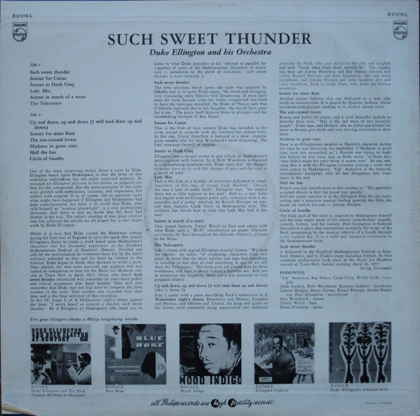 Duke Ellington And His Orchestra : Such Sweet Thunder (LP, Mono)