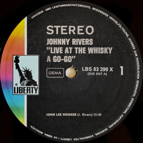 Johnny Rivers : Live At The Whisky A Go-Go (LP, Album)