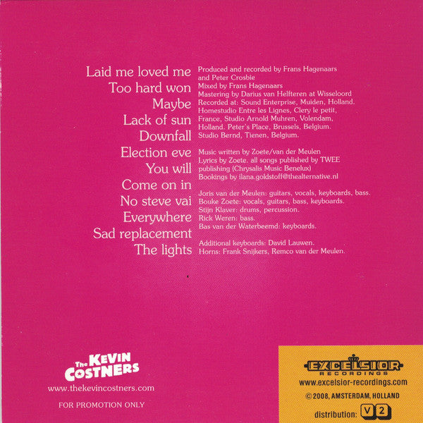 The Kevin Costners : Come On In (CD, Promo)