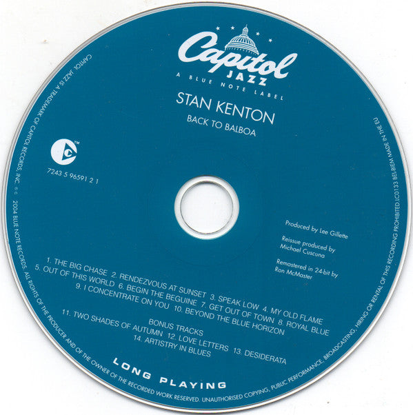Stan Kenton : Back To Balboa (CD, Album, Copy Prot., RE, RM)