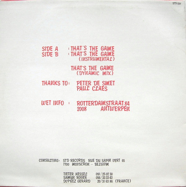 Wet : That's The Game (12", San)