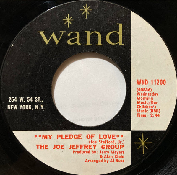 The Joe Jeffrey Group : My Pledge Of Love / Margie (7", Single, Styrene, Ter)