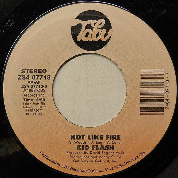 Kid Flash : Hot Like Fire (7", Single)