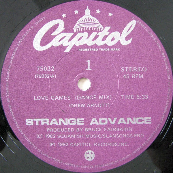 Strange Advance : Love Games (12", Single)