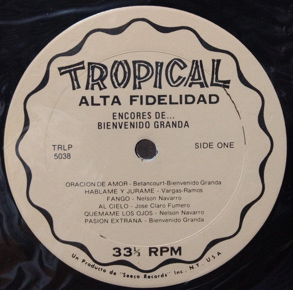 Bienvenido Granda : Encores (LP, Album)