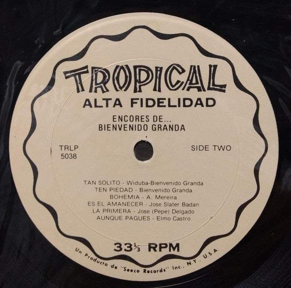 Bienvenido Granda : Encores (LP, Album)