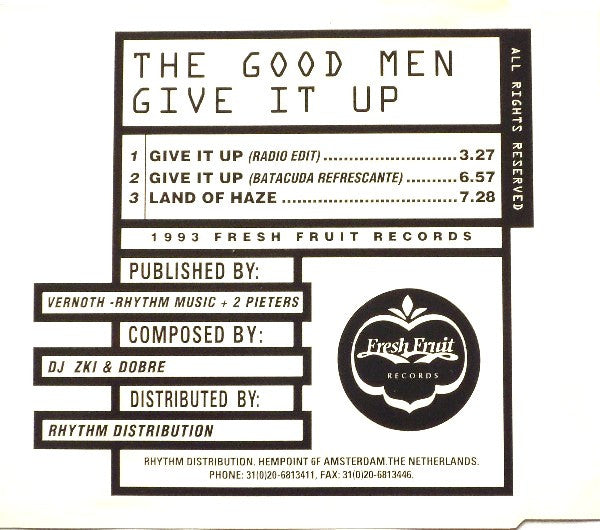The Good Men : Give It Up (CD, Single)
