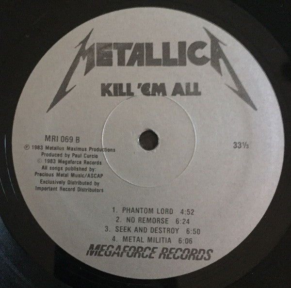 Metallica : Kill 'Em All (LP, Album, RP, 2nd)