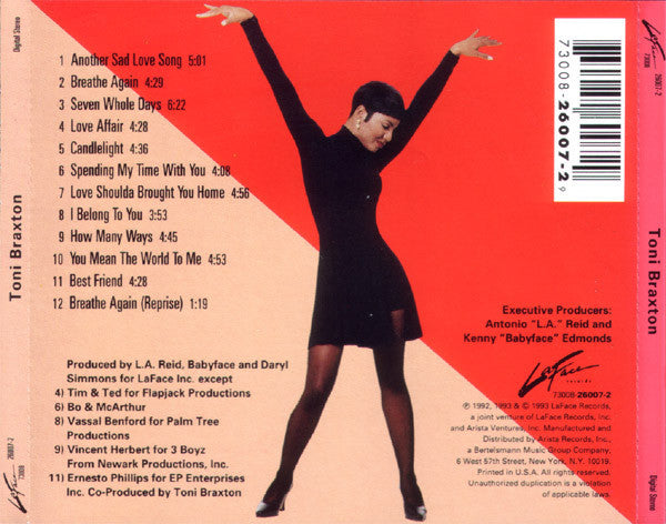 Toni Braxton : Toni Braxton (CD, Album, RE)