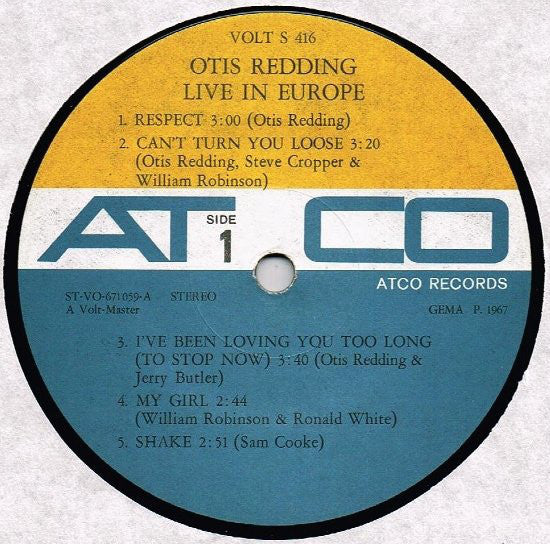 Otis Redding : Otis Redding Live In Europe (LP, Album)