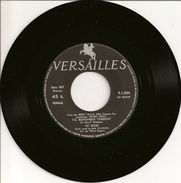 Pat Boone : I'll Remember Tonight / The Mardi Gras March (7", Single)