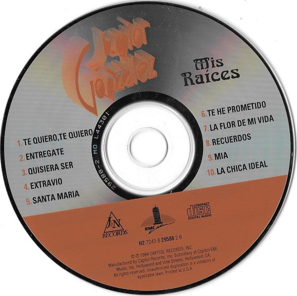 Junior Gonzalez : Mis Raices  (CD, Album)