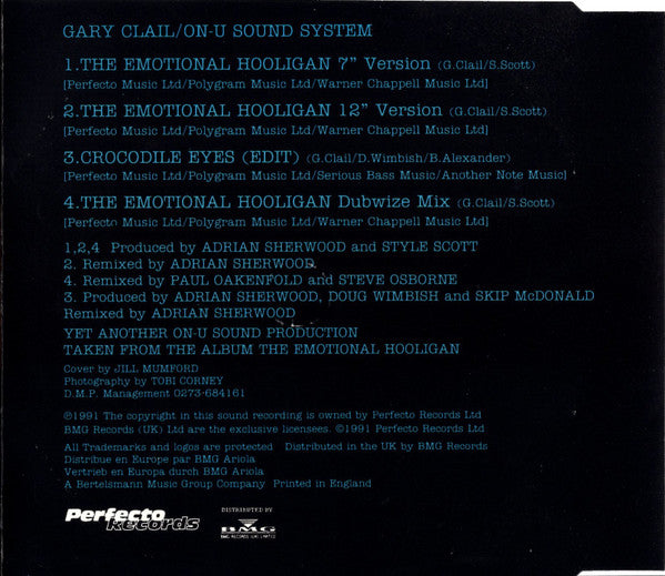 Gary Clail & On-U Sound System : The Emotional Hooligan (CD, Maxi)