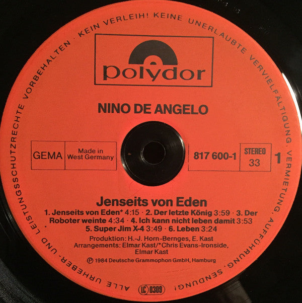 Nino De Angelo : Jenseits Von Eden (LP)
