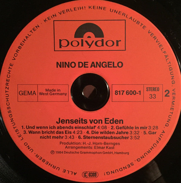 Nino De Angelo : Jenseits Von Eden (LP)