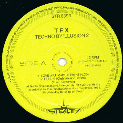 TFX : Techno By Illusion 2 (12")