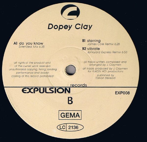 Dopey Clay : Do You Know (12")